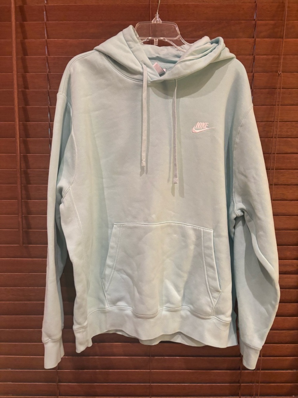 Nike Mint Green Pullover Hoodie with White Swoosh